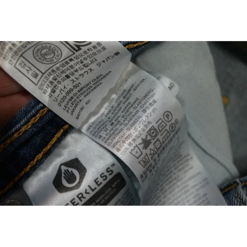 Levi's 559 Relaxed Straight Fit Stretch Rugged Blue Denim Jeans Mens Sz‎ 34 x 30
